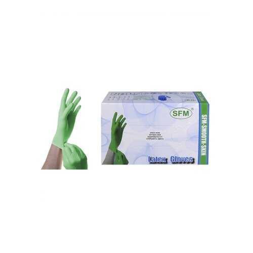 Перчатки медицинские SFM Hospital Products латексные 50 пар SMOOTH SKIN mint 50 XS зеленый в Аптека Классика