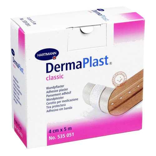 Пластырь гипоаллергенный, текстиль, телесный, 4 см х 5 м DermaPlast Classic в Аптека Классика