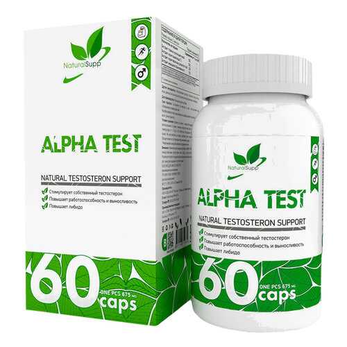 Бустер тестостерона NaturalSupp Alpha Test 675 мг капсулы 60 шт. в Аптека Классика