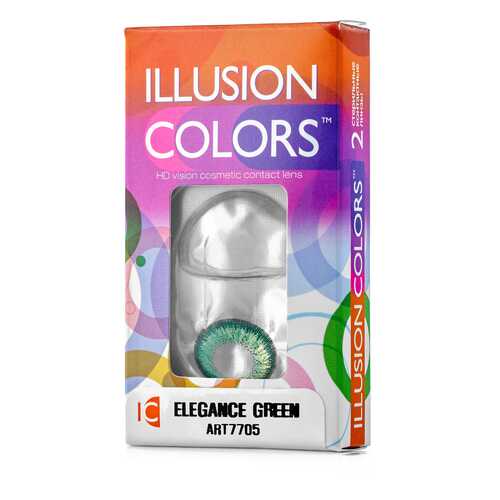 Контактные линзы ILLUSION colors Elegance 2 линзы -1.5D green зеленый в Аптека Классика