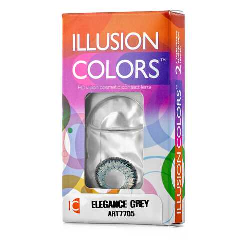 Контактные линзы ILLUSION colors Elegance 2 линзы -3.5D grey серый в Аптека Классика