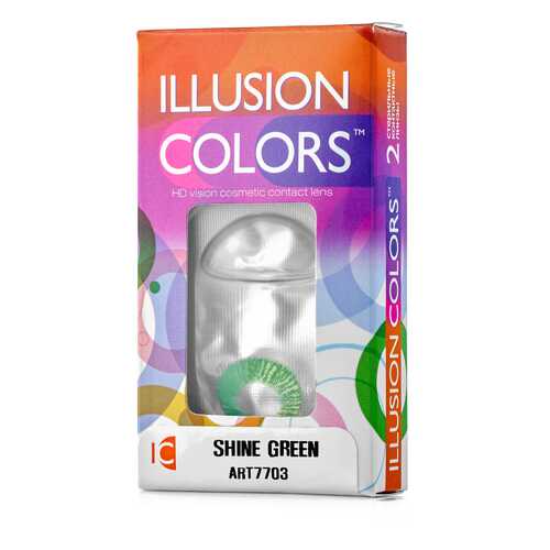 Контактные линзы ILLUSION colors Shine 2 линзы -3.0D green зеленый в Аптека Классика