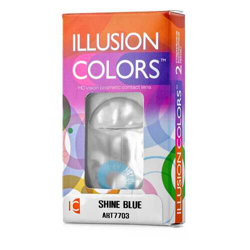 Контактные линзы ILLUSION colors Shine 2 линзы -4.0D blue голубой в Аптека Классика