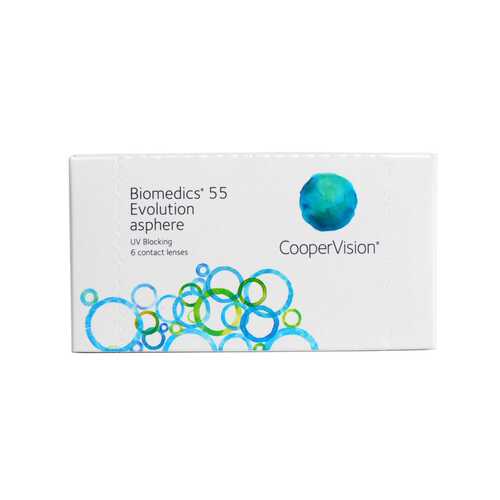 Контактные линзы Biomedics 55 Evolution asphere 6 линз R 8,9 -7,50 в Аптека Классика