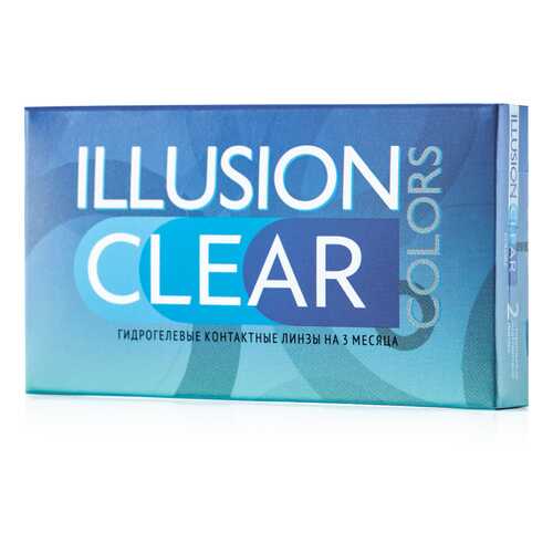 Контактные линзы ILLUSION colors Clear 2 линзы -1.0D прозрачные в Аптека Классика