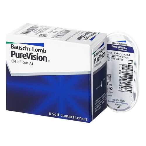 Контактные линзы PureVision 6 линз R 8,3 -5,25 в Аптека Классика