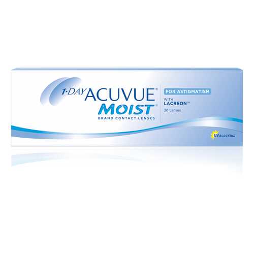 Контактные линзы 1-Day Acuvue Moist for Astigmatism 30 линз -0,25/-0,75/180 в Аптека Классика