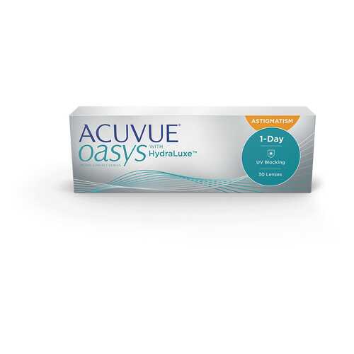 Контактные линзы Acuvue Oasys 1-Day with HydraLuxe for Astigmatism 30 линз -0,75/-0,75/160 в Аптека Классика