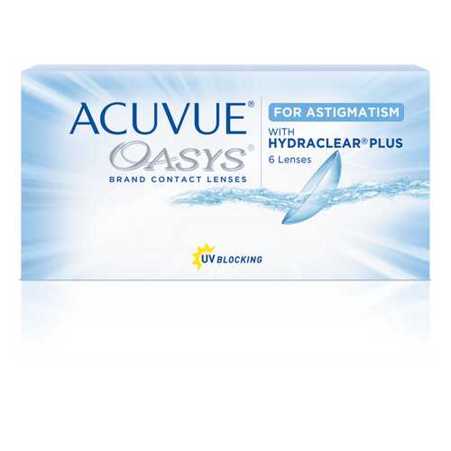 Контактные линзы Acuvue Oasys for Astigmatism with Hydraclear Plus 6 линз -0,25/-0,75/140 в Аптека Классика