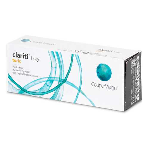 Контактные линзы Clariti 1 day toric 30 линз R 8,6 -1,00/-0,75/20 в Аптека Классика