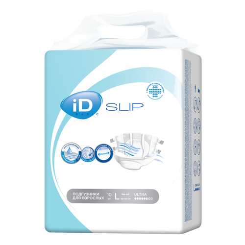 Подгузники для взрослых iD NEW Slip Basic L 10 шт,/6 в Аптека Классика