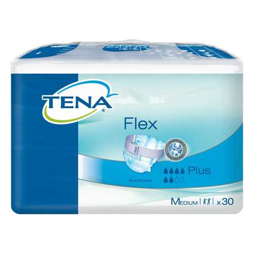 Подгузники для взрослых с поясом, M, 30 шт. Tena Flex Plus в Аптека Классика