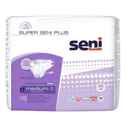 Подгузники для взрослых SENI Super Seni Plus Medium, 10 шт (ME10-A02) в Аптека Классика