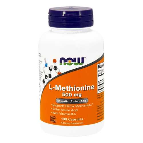 Добавка для здоровья NOW L-Methionine 100 капс. натуральный в Аптека Классика