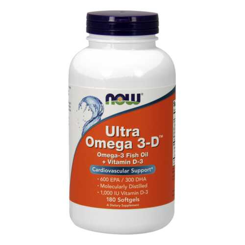 Omega-3 NOW Ultra Omega-3D 600 Epa/300 Dha + Vit D-3 180 капс. в Аптека Классика